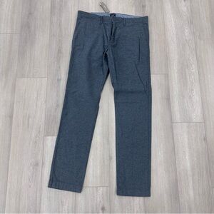 NWT J.CREW men’s 484 stretch slim brushed twill pants grey size 33 x 32